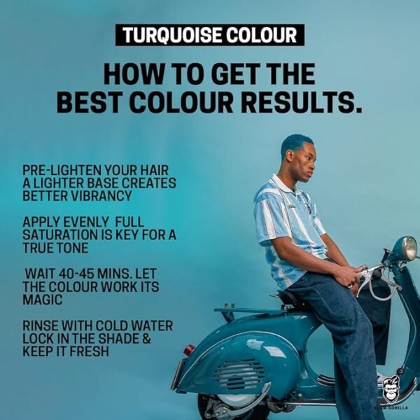 Slick Gorilla Semi Permanent Hair Dye Turquoise 100ML
