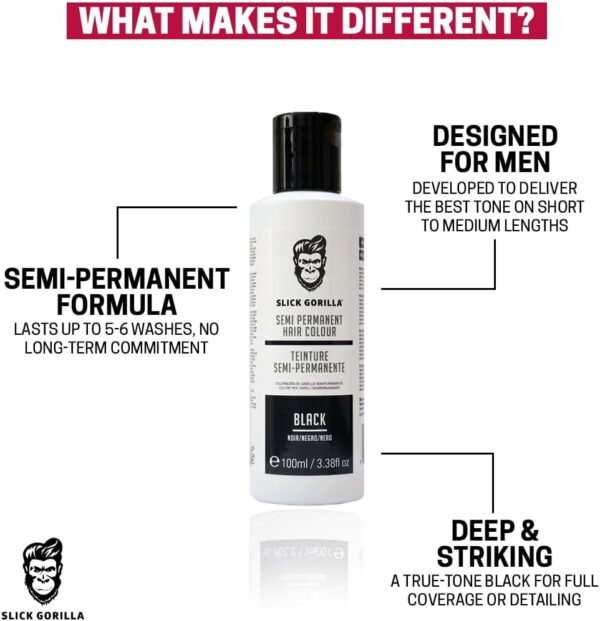 Slick Gorilla Semi-Permanent Black 100ML